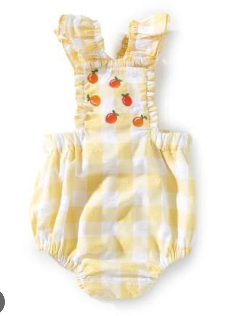 Edgehill Collection Embroidered Oranges Gingham Bubble